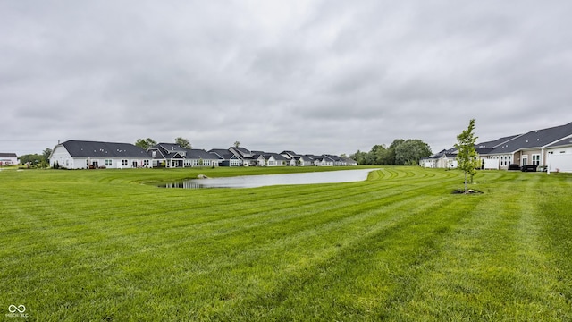747 Tuxedo Dr, Westfield, IN 46074 - view of green lawn with a residential view and a water view