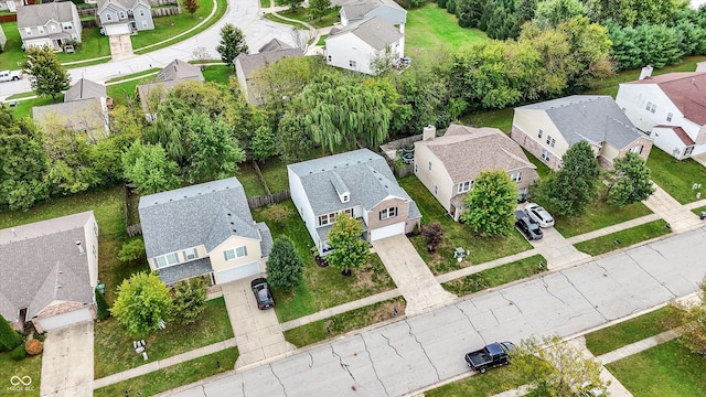 aerial perspective of suburban area