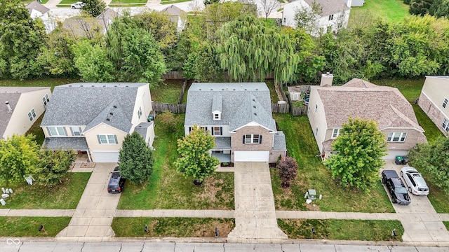 aerial view of residential area