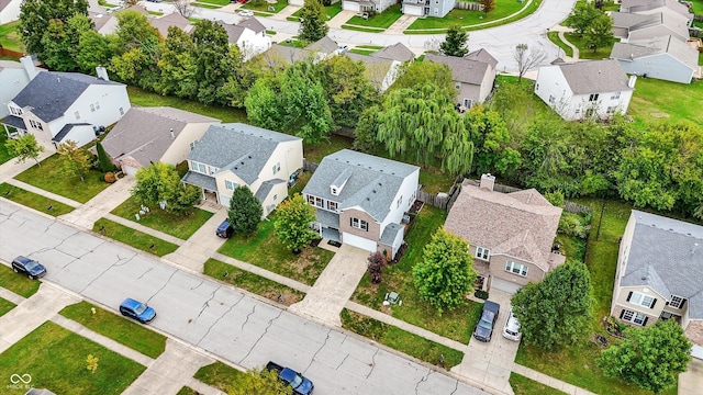 aerial perspective of suburban area