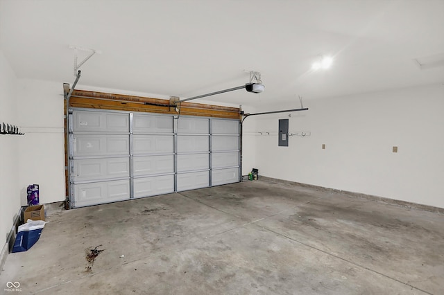 3222 Enclave Ln, Greenwood, IN 46143 - garage with a garage door opener and electric panel