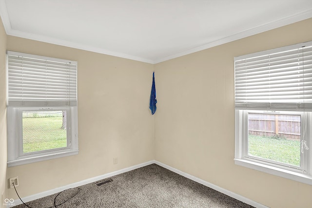 425 Aiken St, Hope, IN 47246 - carpeted empty room with baseboards and crown molding
