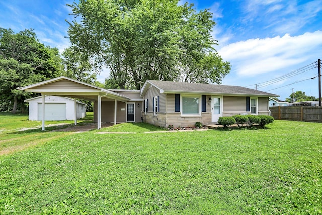 425 Aiken St, Hope, IN 47246 - ranch-style house with an outdoor structure and driveway
