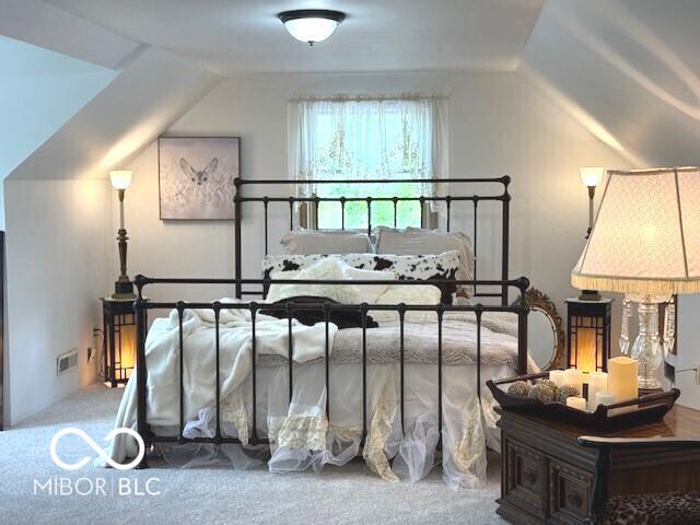 4600 S Tahoe Trl, Crawfordsville, IN 47933 - carpeted bedroom with lofted ceiling