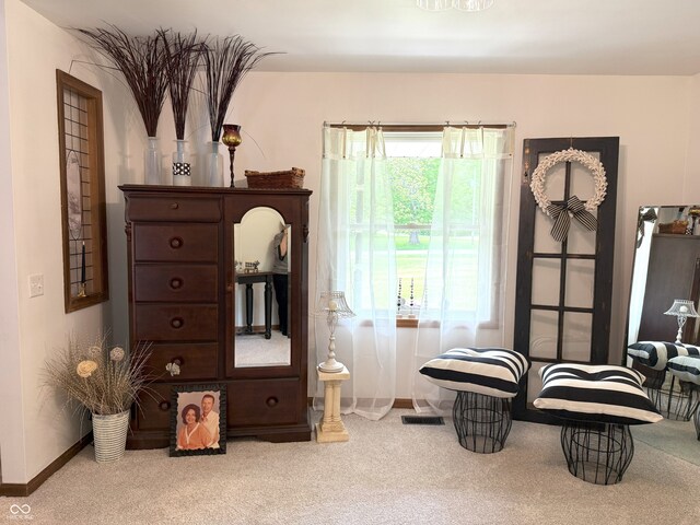 4600 S Tahoe Trl, Crawfordsville, IN 47933 - sitting room featuring carpet floors and baseboards