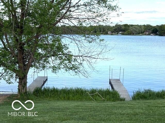 4600 S Tahoe Trl, Crawfordsville, IN 47933 - dock area featuring a water view