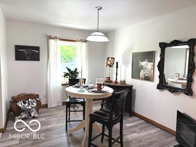 4600 S Tahoe Trl, Crawfordsville, IN 47933 - dining area with baseboards and wood finished floors