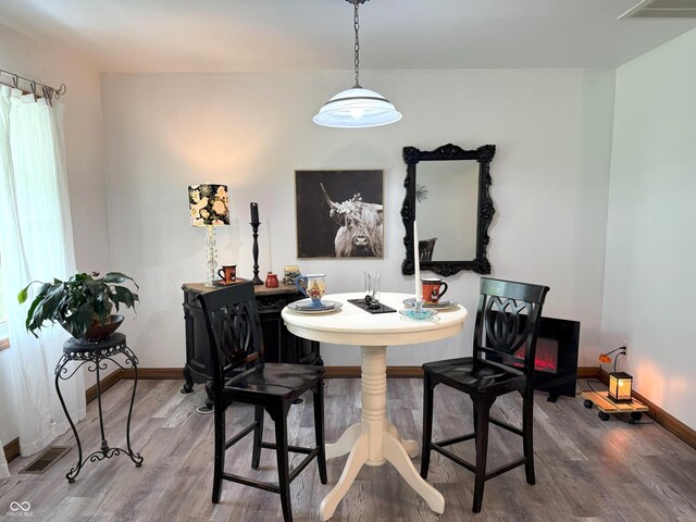 4600 S Tahoe Trl, Crawfordsville, IN 47933 - dining area with wood finished floors and baseboards