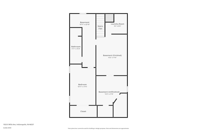 1523 E Mills Ave, Indianapolis, IN 46227 - home floor plan