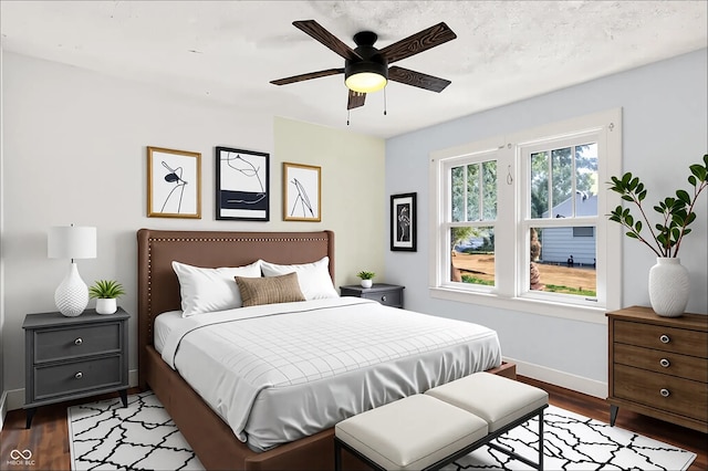 1523 E Mills Ave, Indianapolis, IN 46227 - bedroom featuring wood finished floors and ceiling fan