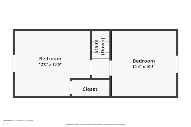 1523 E Mills Ave, Indianapolis, IN 46227 - view of floor plan / room layout
