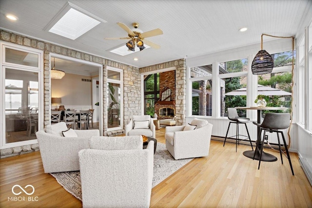 11715 Landings Dr, Indianapolis, IN 46256 - sunroom / solarium with a skylight
