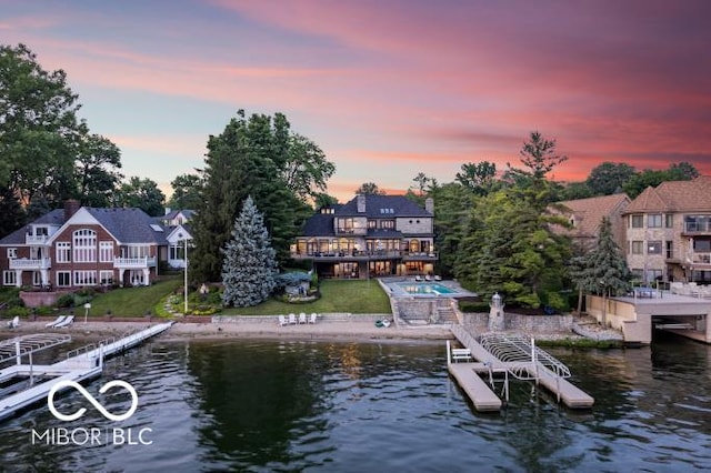 11715 Landings Dr, Indianapolis, IN 46256 - dock with a water view