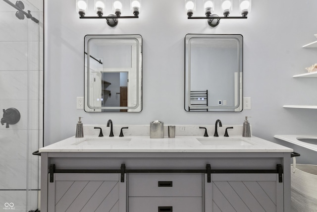 11226 Blackwalnut Pt, Indianapolis, IN 46236 - full bath featuring a tile shower and double vanity