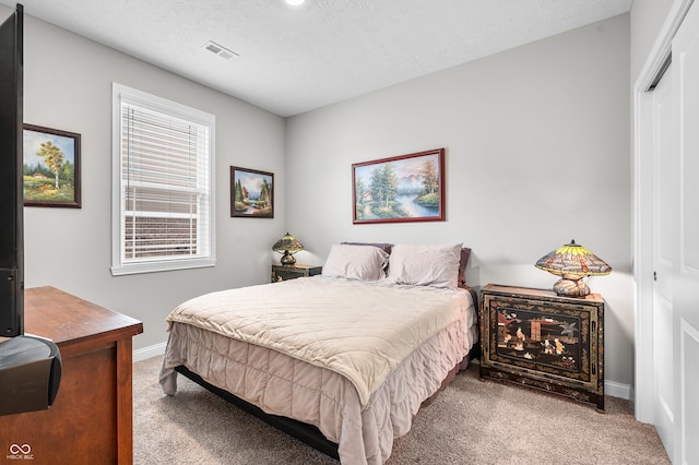 963 Booneway Ln, Bargersville, IN 46106 - carpeted bedroom with baseboards, a textured ceiling, and a closet