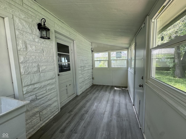 3342 Foltz St, Indianapolis, IN 46221 - unfurnished sunroom featuring lofted ceiling