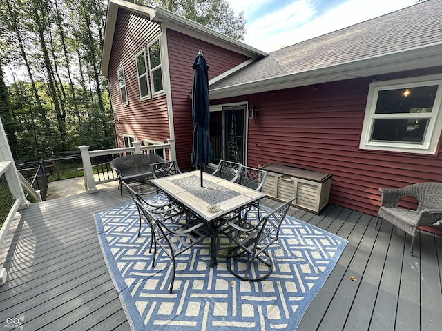 29 Victory, Coatesville, IN 46121 - wooden terrace with outdoor dining area