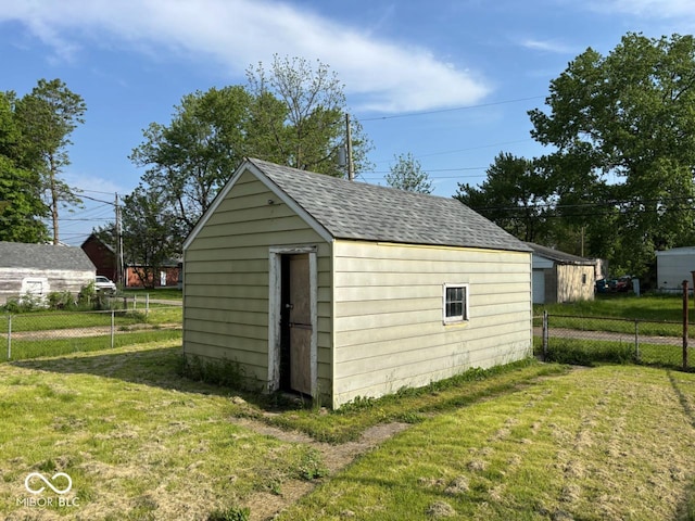 view of shed