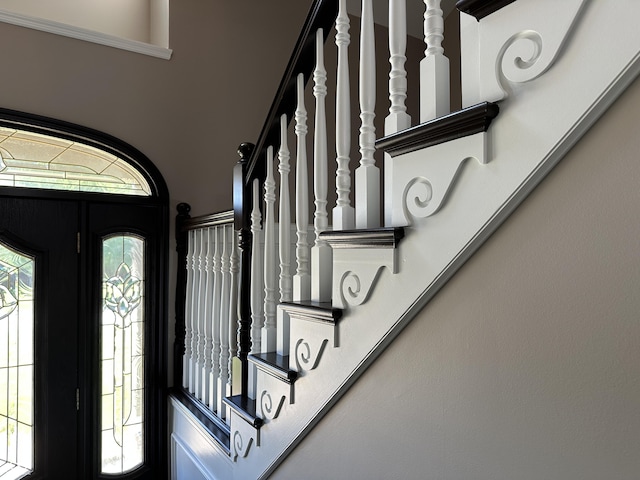 foyer entrance featuring stairway