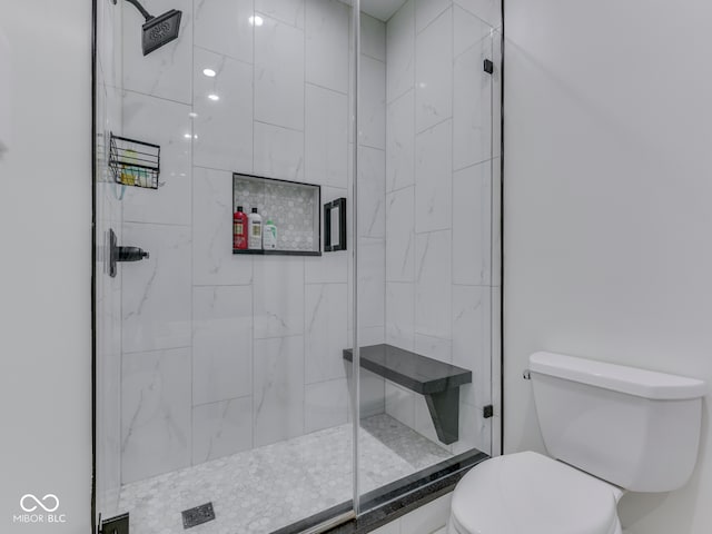 222 N E St Unit 103, Indianapolis, IN 46204 - bathroom with toilet and a shower stall