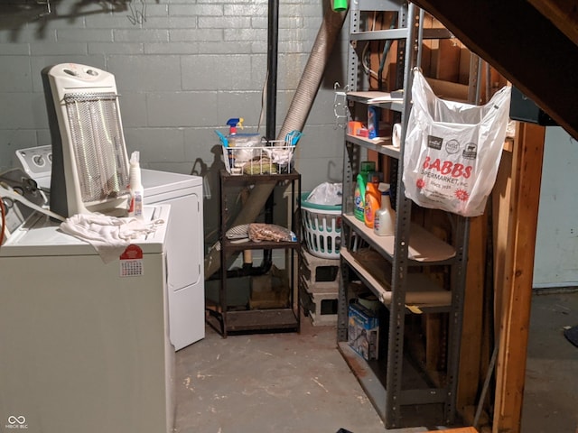 7114 Locust Lake W Dr, Spencer, IN 47460 - unfinished basement featuring concrete block wall