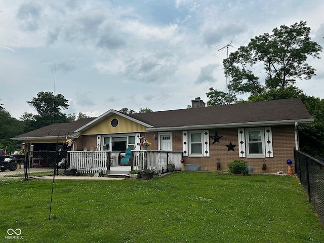 7114 Locust Lake W Dr, Spencer, IN 47460 - single story home featuring brick siding and a chimney