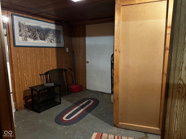 7114 Locust Lake W Dr, Spencer, IN 47460 - below grade area with wood walls and wood ceiling