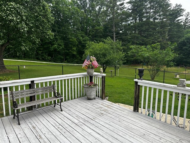 7114 Locust Lake W Dr, Spencer, IN 47460 - deck featuring view of scattered trees