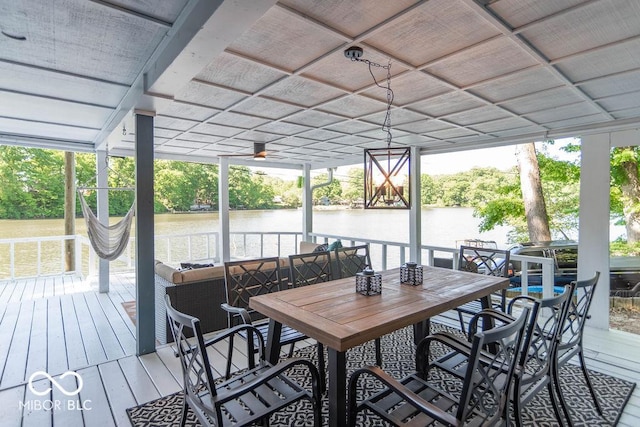 5078 Evergreen Ln, Gosport, IN 47433 - deck with a water view