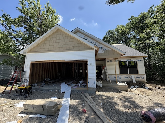 585 Jefferson Vly, Coatesville, IN 46121 - property under construction with an attached garage