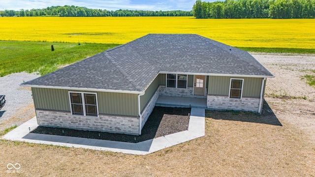 5003 W 900 N, Dupont, IN 47231 - view of front facade with stone siding and roof with shingles