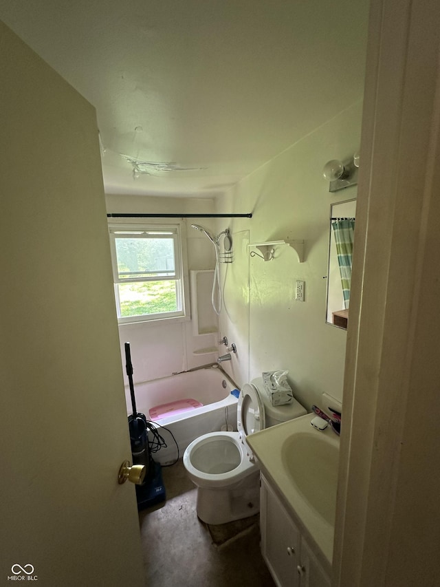 1801 E 16th St, Muncie, IN 47302 - full bathroom featuring vanity, toilet, and shower / tub combination