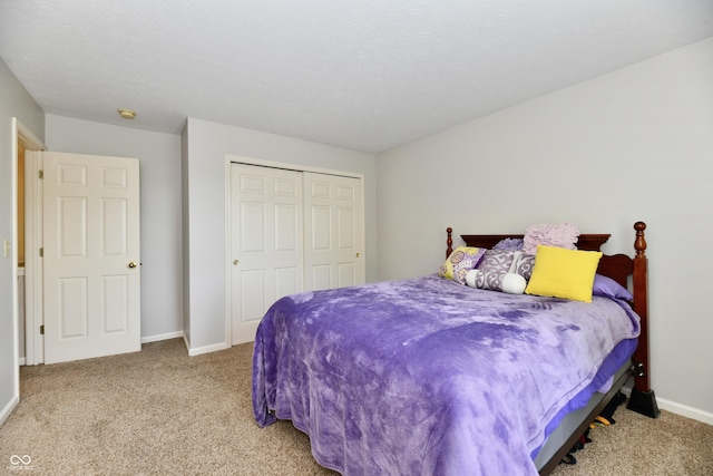 938 Weeping Way Ln, Avon, IN 46123 - bedroom with carpet, a closet, and baseboards