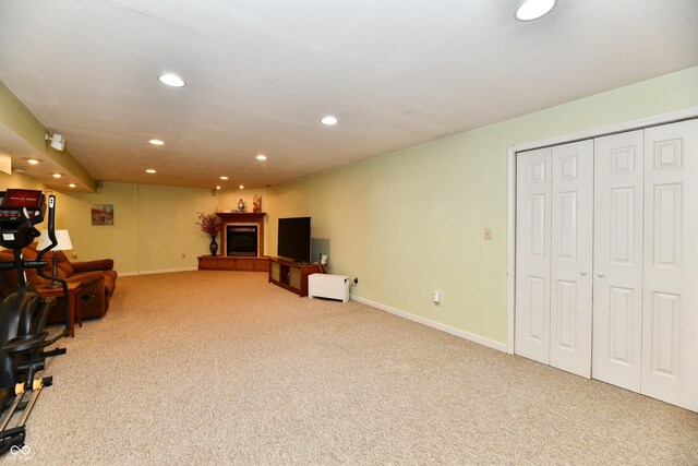 938 Weeping Way Ln, Avon, IN 46123 - carpeted living room with recessed lighting and baseboards