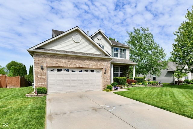 938 Weeping Way Ln, Avon, IN 46123 - traditional-style house with brick siding, driveway, a garage, and a shingled roof