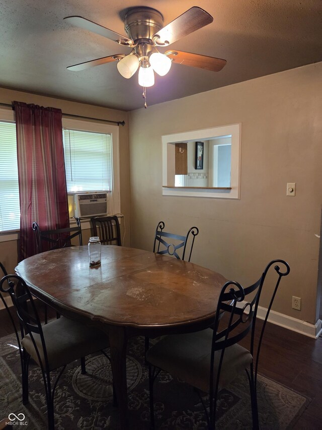 1168 N Gladstone Ave, Indianapolis, IN 46201 - dining area with cooling unit, plenty of natural light, baseboards, and a ceiling fan