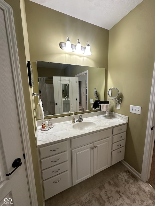 5486 Lipizzan Ln, Plainfield, IN 46168 - full bathroom featuring vanity, a shower, and baseboards