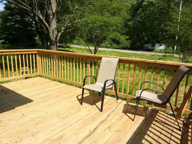 2007 Park Ave, Anderson, IN 46016 - wooden deck with a yard