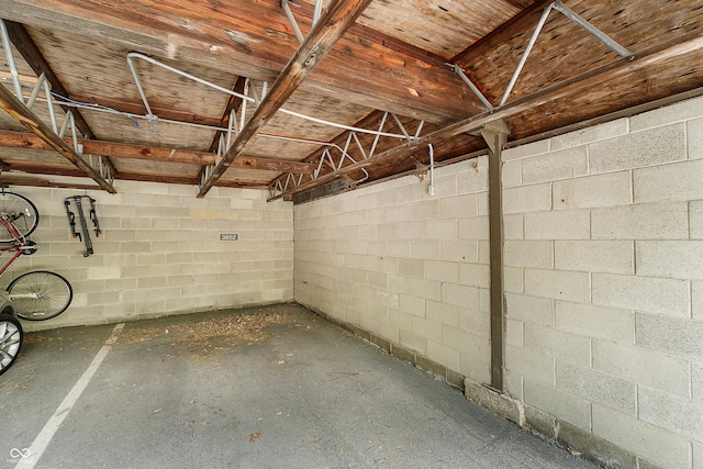 3852 Knollton Rd Unit 3852, Indianapolis, IN 46228 - garage featuring concrete block wall