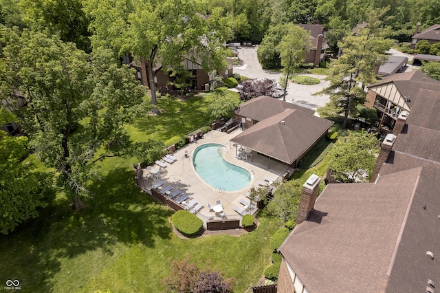 3852 Knollton Rd Unit 3852, Indianapolis, IN 46228 - aerial view of residential area with a pool