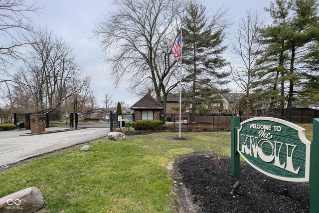 3852 Knollton Rd Unit 3852, Indianapolis, IN 46228 - community / neighborhood sign featuring a gate