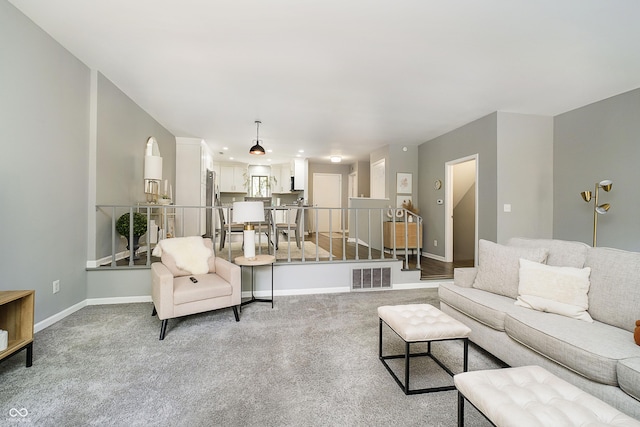 3852 Knollton Rd Unit 3852, Indianapolis, IN 46228 - living room featuring carpet floors and baseboards