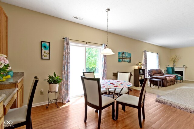 5145 Greenside Dr, Indianapolis, IN 46235 - dining room featuring plenty of natural light, light wood-type flooring, and baseboards