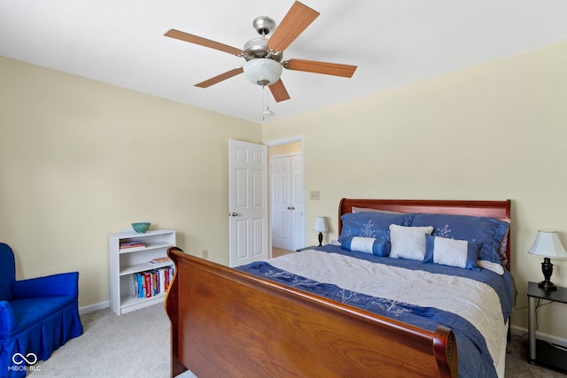 5145 Greenside Dr, Indianapolis, IN 46235 - bedroom featuring carpet flooring, baseboards, and a ceiling fan