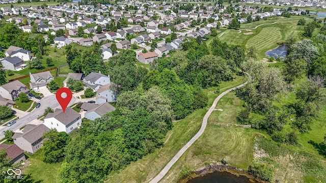 5145 Greenside Dr, Indianapolis, IN 46235 - view of property location featuring nearby suburban area, a nearby body of water, and a golf course
