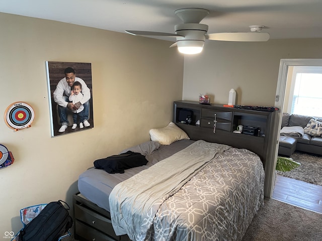 1931 E 68th St, Indianapolis, IN 46220 - bedroom with carpet and ceiling fan