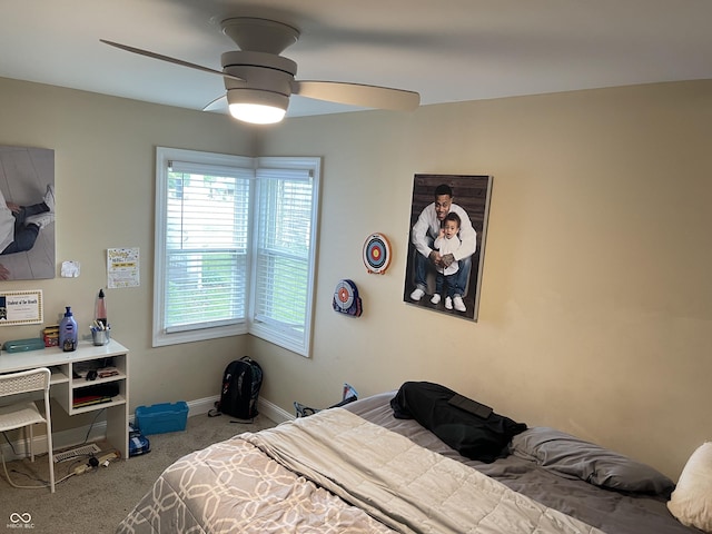 1931 E 68th St, Indianapolis, IN 46220 - carpeted bedroom featuring ceiling fan and baseboards
