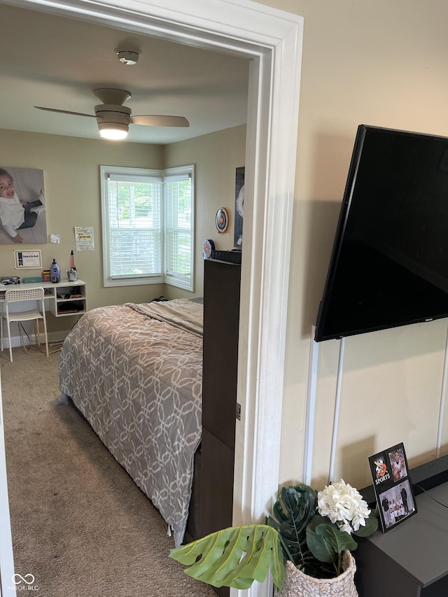 1931 E 68th St, Indianapolis, IN 46220 - carpeted bedroom featuring ceiling fan