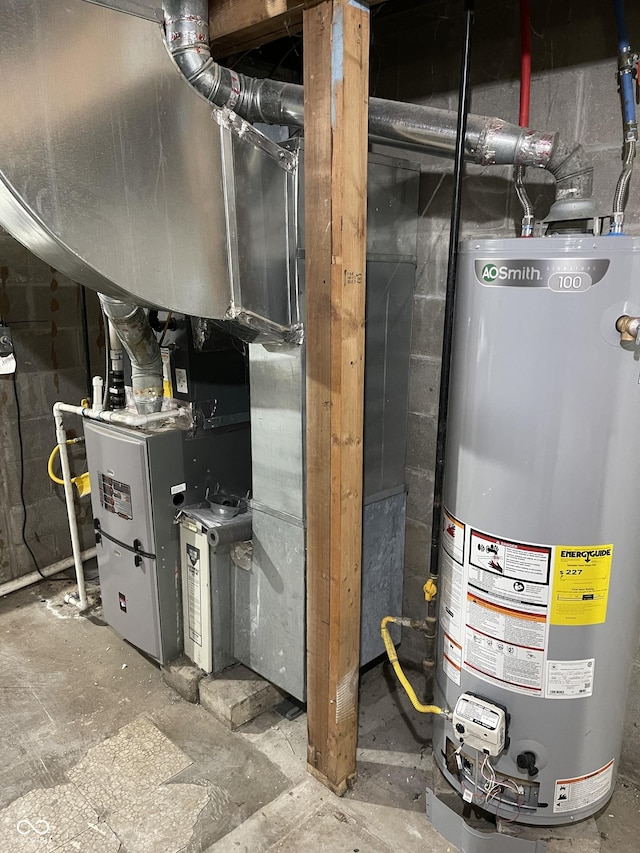 1931 E 68th St, Indianapolis, IN 46220 - utility room with gas water heater