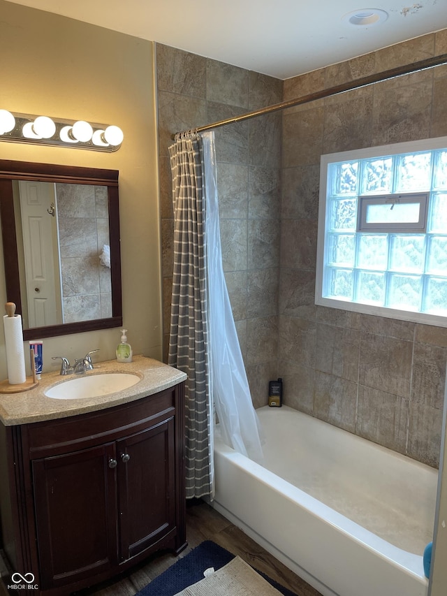 1931 E 68th St, Indianapolis, IN 46220 - bathroom featuring vanity and shower / tub combo